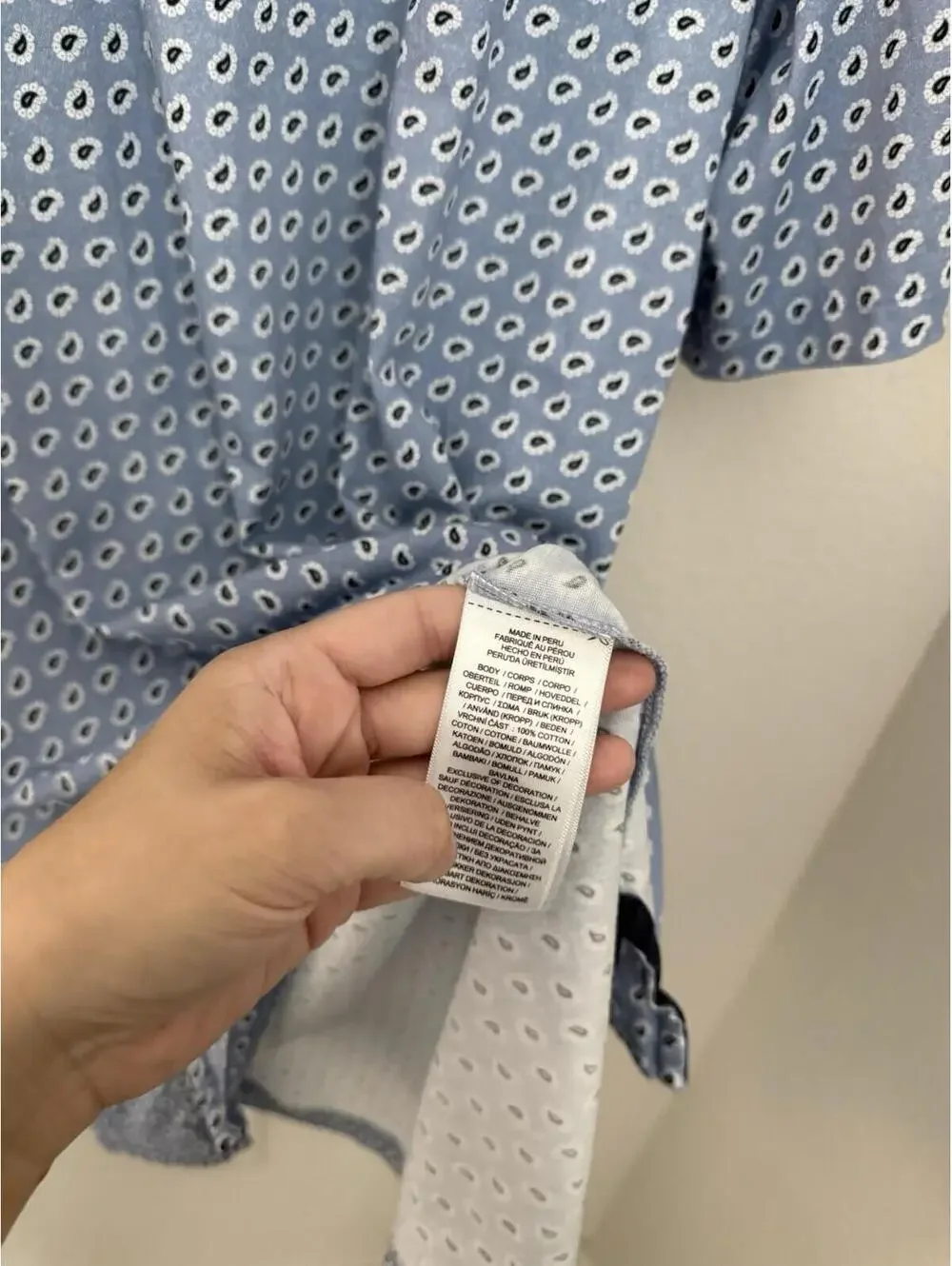 Polo Ralph Lauren Golf Men’s Sz Lrg Blue Paisley Performance Polo Stretch Casual